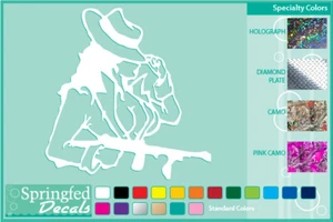 GANGSTER GIRL cut vinyl decal #1 car truck window tommy gun gang stickers - Imagen 1 de 1