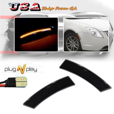 2 PIEZAS Luces LED delanteras LED ámbar con lente ahumada para Mercury Milan 2010-2012 Foto 1 de 4