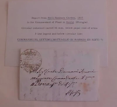 ITALY 2 DIFF. DISINFECTION CANCEL REITI TO COMMANDER RAERZA 1 RED - Image 1 of 2