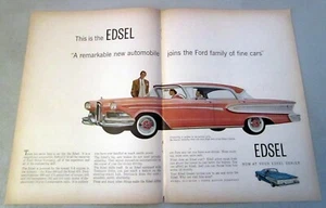 1958 Ford Edsel Citation Pink Original Color Print Ad - Picture 1 of 1