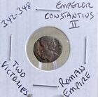 Starożytna rzymska moneta 342-348 n.e. Konstancjusz II 1680 lat 2 zwycięstwo odwrotny