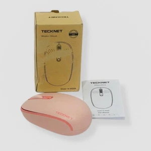 TECKNET Wireless Mouse for Laptop, 2.4GHz USB Mini Cordless Small Pink TK-MS006 - Picture 1 of 6