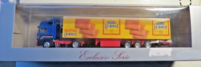 Herpa 183444 H0 1:87 Autocarro Autoarticolato Man F90 Leibniz Esclusivo Serie - Immagine 1 di 3