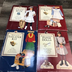 American Girl Pastimes Samantha Craft Books and Molly Theater Kit Lot Of 4 Books - Picture 1 of 12