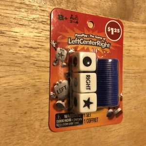 Press Play Left Right Center Dice Game NEW Spin Master Games Family Travel Pack - Picture 1 of 2