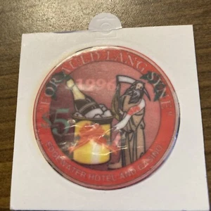 $5 Champagne Borde Casino Chip Laughlin Nevada Obsoleto - Imagen 1 de 2