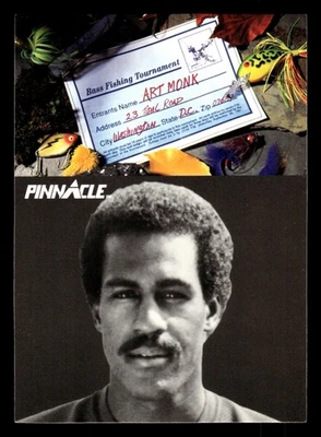 Art Monk 1991 Pinnacle #411 Washington Redskins - Image 1 of 2