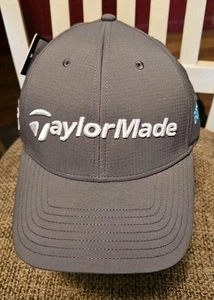 Taylormade Black Tour Cage Fitted Golf Hat TP5 logo stretch fit One Size NWT - Picture 1 of 7