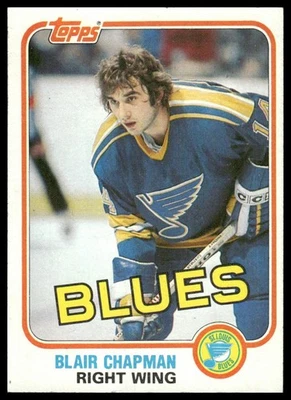 1981-82 Topps #115 West Blair Chapman St. Louis Blues - Image 1 of 2