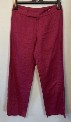 Pantalón Mexx 100% Lino Talla 8 Rojo Bordado Foto 1 de 4