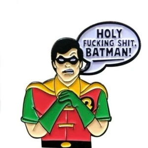 Holy F*cking Sh*t, Batman ! Pin's émaillé Robin - Classic Comic Show Biff Pow Bang - Photo 1/2