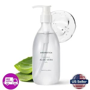Gel de Aloe Vera Orgánico AROMATICA Cuidado Después del Sol. Alivio de Quemaduras Solares.Puro -10.1oz - Imagen 1 de 6