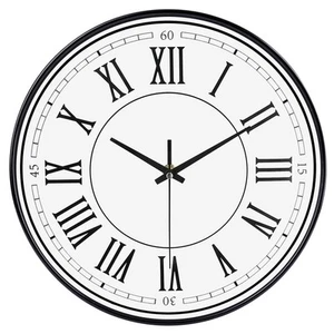 12 Inch Silent Wall Clock Battery Powered, Roman Numeral Rustic Luxury Art Wa... - Picture 1 of 7