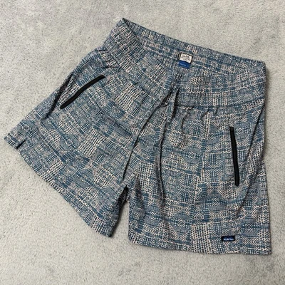 Pantalones Cortos Kavu Totally Beachin Para Mujer Grandes Azul Patrón Azteca Cordón Exterior Foto 1 de 4