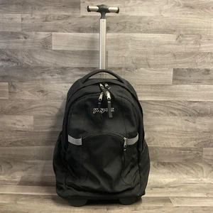JanSport Rolling Backpack Large Black Carryon Travel Luggage Laptop Bag - Picture 1 of 13