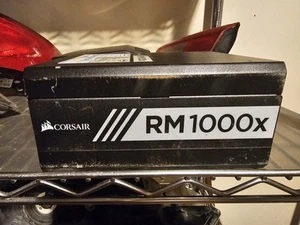 Corsair RM1000x 1000W ATX Power Supply - Black Used Good Tested - Afbeelding 1 van 4