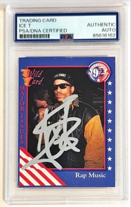1992 Wild Card Decision Ice T Tracy Marrow Rap Signed Auto Card #80 PSA DNA - Picture 1 of 1