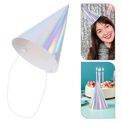  50 Pcs Party Paper Hat Child Bride Happy Birthday Cone Kids Hats - Image 1 of 4