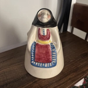 VTG Baba Yaga Kitchen Witch Ceramic Utensil Holder Hand Painted Luck - Picture 1 of 6