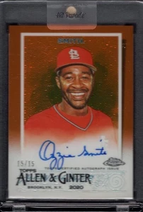 2020 Allen & Ginter Chrome Ozzie Smith Auto Orange 15/15 #ACG-OS - Picture 1 of 2