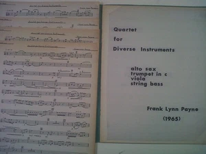 FRANK LYNN PAYNE Quartet for Diverse Instruments , 1965 - Picture 1 of 1