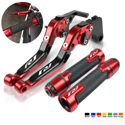 For Yamaha YZF R1/R1M 1999-2017 2025 CNC Brake Clutch Levers Handlebar Grips set - Image 1 of 4