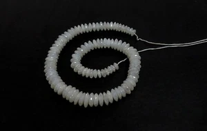 1 Strand Natural Silver Silverite Rondelle German Cut 6-11mm Beads 12"inch - Picture 1 of 9