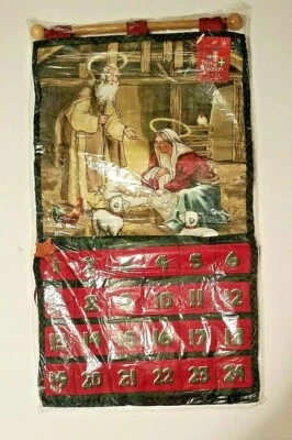 Christmas Quilted Advent Calendar 'Holy Family' scene NWT - Image 1 of 4