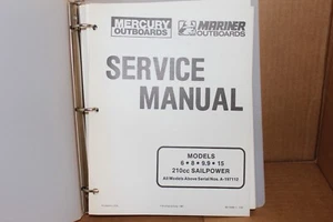 Mercury Mariner Outboards Boat Motor Model 6,8,9.9,-15 210cc Sail Service Manual - Picture 1 of 8