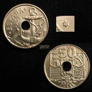 *GUTSE* FRANCO-3, 50 CÉNTIMOS 1963*19-63, BRILLO ORIGINAL, SIN CIRCULAR. - Picture 1 of 1