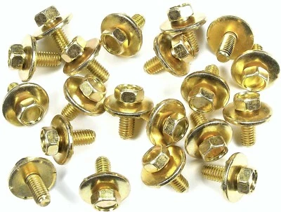 Toyota Truck Body Bolts- M6-1.0 x 16mm Long- 10mm Hex- 19mm Washer- 20 pcs- #170 - Image 1 of 4