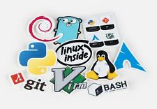 13 ビニール カット プログラマ 開発者 ステッカー ラップトップ Linux Bash Vim Python Git