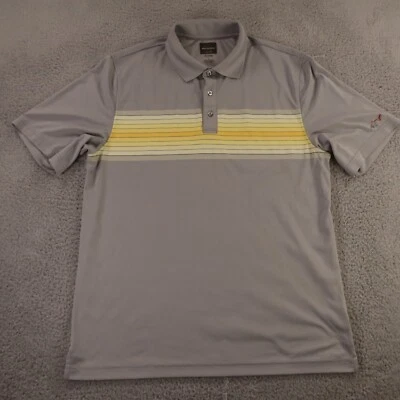 Greg Norman Polo Shirt Mens L Gray 100% Polyester Golf Golfing PlayDry Logo* - Image 1 of 4