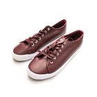 D-Struct Men Faux Leather Wine Red Burgundy Smart Casual Lace Up Trainers Shoes