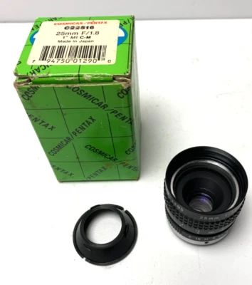 New! Pentax C22516 25mm F/1.8 C-Mount Lens 1" CCD CCTV Camera - Image 1 of 4