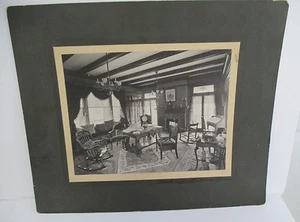 Victorian Interior Antique Photograph by Frank P. Jewett, Orange, NJ, Signed - Picture 1 of 2