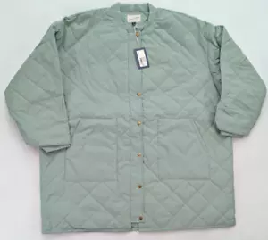 Universal Thread Women's Quilted Jacket Chore Coat Size 3X Green Oversized NEW - Picture 1 of 14