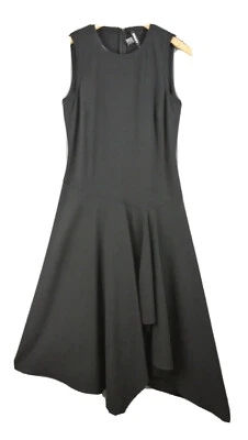 DKNY Black A line Dress XS Uneven Skirt Work Cocktail Sleeveless Solid - Image 1 of 4
