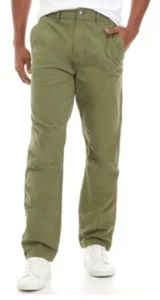 Mens Pants Cotton Stretch Slim Fit Belt Zip Fly Trouser Casual Work School - Picture 1 of 3