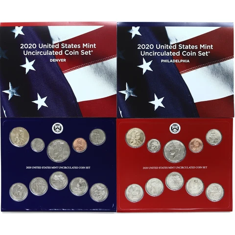 2020 Mint Set Original Plastic 20 Brilliant Uncirculated Coins Cover