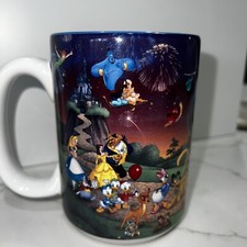 Walt Disney World Celebrate The Future 2000 Coffee Mug Epcot Dumbo Bambi Mulan
