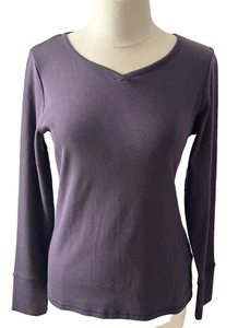 Royal Robbins Top Shirt Womens Medium Small Stripes Navy/Red V-Neck Long Sleeves - Picture 1 of 7