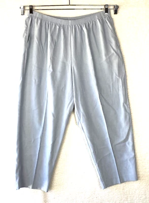 Pantalones Cortos Alfred Dunner Plus 22W Azul Grisáceo Bolsillo Cintura Elástica Pull On Foto 1 de 4