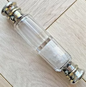 Ancien flacon à sels Double - Métal argenté et cristal - Sommelet Jeune - Imagen 1 de 5