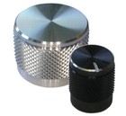 Einstellknopf, Drehknopf für div. 6mm D-Achsen, mehrere Größen, schwarz/silber