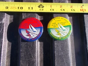 2 Lake City Minnesota Water Ski Days Pinback buttons 1976  1977 - Picture 1 of 3