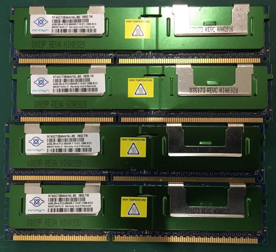 4x 4GB 16GB DDR3 1066 Mhz ECC RAM HP ProLiant ML350 G6 ML370 G6 PC3-8500 - Bild 1 von 1