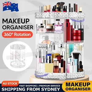 Acrylic Makeup Organiser 360° 3 Layer Rotating Clear Cosmetics Holder Storage AU - Picture 1 of 10