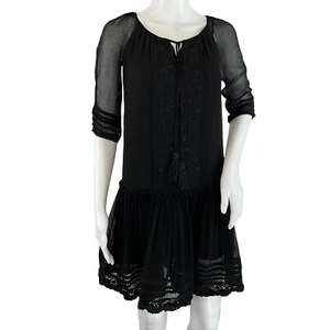 River Island Damen Kleid Strickärmel 3/4 Farbe schwarz Größe 6 gebraucht - Bild 1 von 7