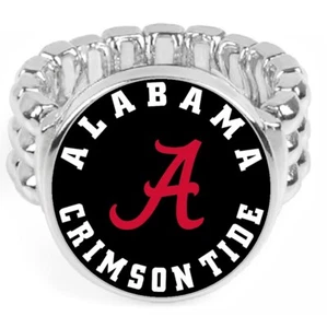 Black Alabama Crimson Tide Mens Womens Ring Jewelry Gift Fits All Sizes D2 - Picture 1 of 6